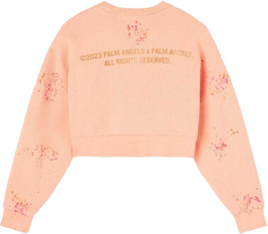 Dames/Dames Sweatshirt met geverfd overhemd (Roze) - maat