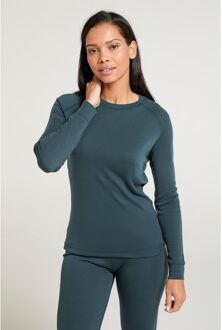 Dames/Dames Talus Top met lange mouwen (Donkergroen)