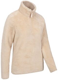 Dames/Dames Teddy Fleece Quarter Zip Fleece Top (Beige) - maat EU 46 / UK 18