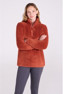 Dames/Dames Teddy Fleece Quarter Zip Fleece Top (Gebrande sinaasappel) Oranje - EU 44 / UK 16