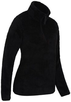 Dames/Dames Teddy Fleece Quarter Zip Fleece Top (Zwart) - maat EU 34 / UK 6
