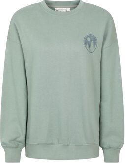 Dames/Dames Tekst Relaxed Fit Trui (Lichtgroen) - maat Licht Groen