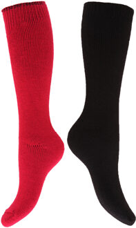 Dames/dames Thermal Winter Wellington/Welly Laarzensokken (2 paren) (Roze/Zwart)