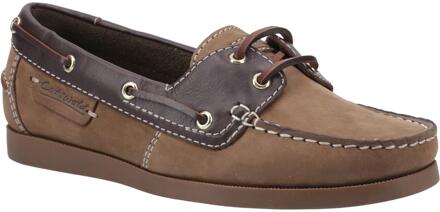Dames/Dames Waterlane leren bootschoenen (Taupe) - EU 42 / UK 8