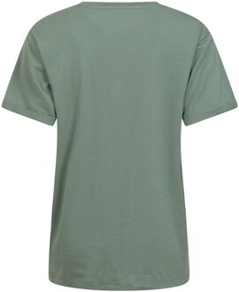 Dames/Dames Wave Veren Organisch Los T-shirt (Kaki Groen)