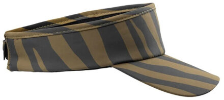 Dames diana zebraprint visor cap Groen - One size