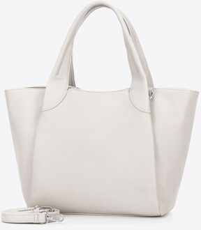 Dames eco-leren koffer, crèmewit