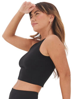 Dames effen gewaad top Zwart - XL