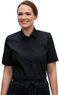 Dames eos blouse met korte mouwen Zwart - 52