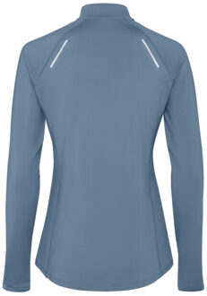 Dames estambul sweatshirt met kwart ritssluiting en lange mouw - maat S Blauw