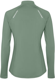 Dames estambul sweatshirt met kwart ritssluiting en lange mouw - maat XL Groen