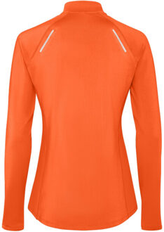 Dames estambul sweatshirt met kwart ritssluiting en lange mouw Oranje - XL