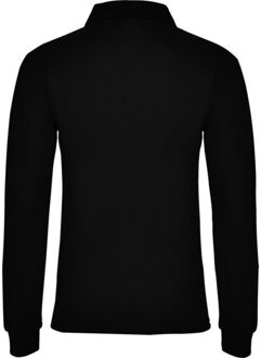 Dames estrella poloshirt met lange mouwen - maat M Zwart