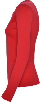 Dames extreme t-shirt met lange mouwen Rood