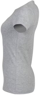 Dames feel good effen stretch t-shirt - maat XS Grijs