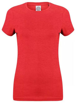 Dames feel good stretch ingelegd t-shirt Rood