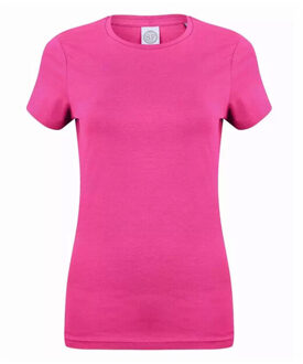 Dames feel good stretch ingelegd t-shirt Roze