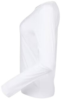Dames feel good stretch t-shirt met lange mouwen - maat XL Wit