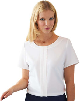 Dames felina blouse met korte mouwen - maat 40 Wit