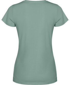 Dames fiyi t-shirt met korte mouwen Groen - XXL