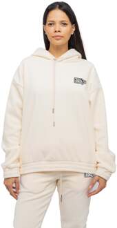 Dames Fleece trainingspak met badge Ecru - XS