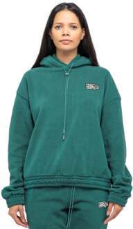 Dames Fleece trainingspak met badge - maat Groen