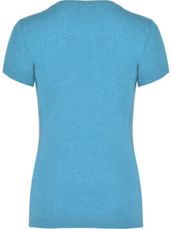 Dames fox heather t-shirt met korte mouwen Blauw - S