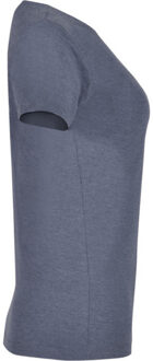 Dames fox heather t-shirt met korte mouwen Blauw - XXL