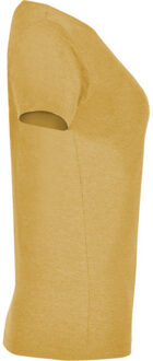 Dames fox heather t-shirt met korte mouwen Geel - S