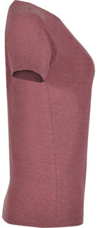 Dames fox heather t-shirt met korte mouwen Rood - XXL