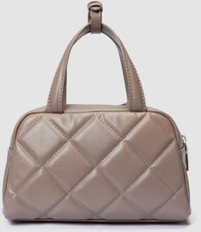 Dames Gequilt Kleine Handtas in Neutrale Toon Naturel - One Size