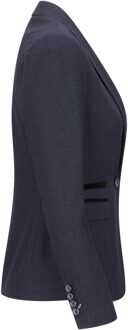 Dames getailleerde tweed marineblauwe geruite blazer wollen jas - maat EU 36 / UK 8