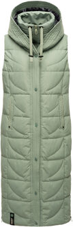 dames gewatteerd vest Brezelchen – Lang & Warm - maat M Groen