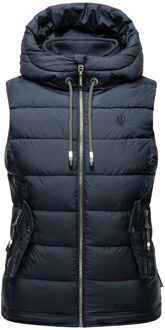 dames gewatteerd vest – Taisaa, licht met capuchon & snackvak Blauw
