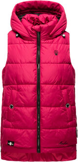dames gewatteerd vest – Zarinaa, licht met afneembare capuchon - maat Rood