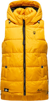 dames gewatteerd vest – Zarinaa, licht met afneembare capuchon - maat S Geel