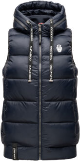 Dames Gewatteerde Bodywarmer Kassidy – Licht & Modern met Capuchon Blauw