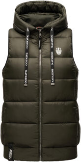 Dames Gewatteerde Bodywarmer Kassidy – Licht & Modern met Capuchon - maat Groen