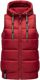 Dames Gewatteerde Bodywarmer Kassidy – Licht & Modern met Capuchon Rood