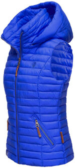 Dames Gewatteerde Bodywarmer Shadaa – Lichte Weste met Afneembare Capuchon - maat Blauw