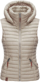 Dames Gewatteerde Bodywarmer Shadaa – Lichte Weste met Afneembare Capuchon - maat Grijs