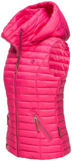 Dames Gewatteerde Bodywarmer Shadaa – Lichte Weste met Afneembare Capuchon - maat Roze