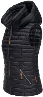 Dames Gewatteerde Bodywarmer Shadaa – Lichte Weste met Afneembare Capuchon Zwart