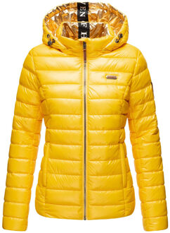 Dames Gewatteerde Jas Aureliana – Modern, Stijlvol & Comfortabel met Capuchon Geel