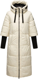 Dames Gewatteerde Jas Ciao Meow - Extra Lang & Warm - maat XL Beige