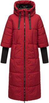 Dames Gewatteerde Jas Ciao Meow - Extra Lang & Warm - maat XL Rood