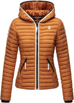 Dames Gewatteerde Jas Kimuk Princess – Licht, Modern & Met Capuchon Bruin - S