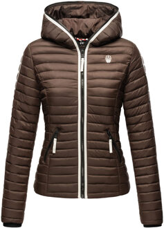 Dames Gewatteerde Jas Kimuk Princess – Licht, Modern & Met Capuchon Bruin