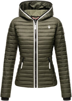 Dames Gewatteerde Jas Kimuk Princess – Licht, Modern & Met Capuchon - maat Groen
