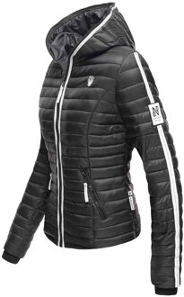 Dames Gewatteerde Jas Kimuk Princess – Licht, Modern & Met Capuchon - maat Zwart